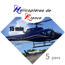 Baptême Hélicoptère 15 min ( 1 à 5 pers)